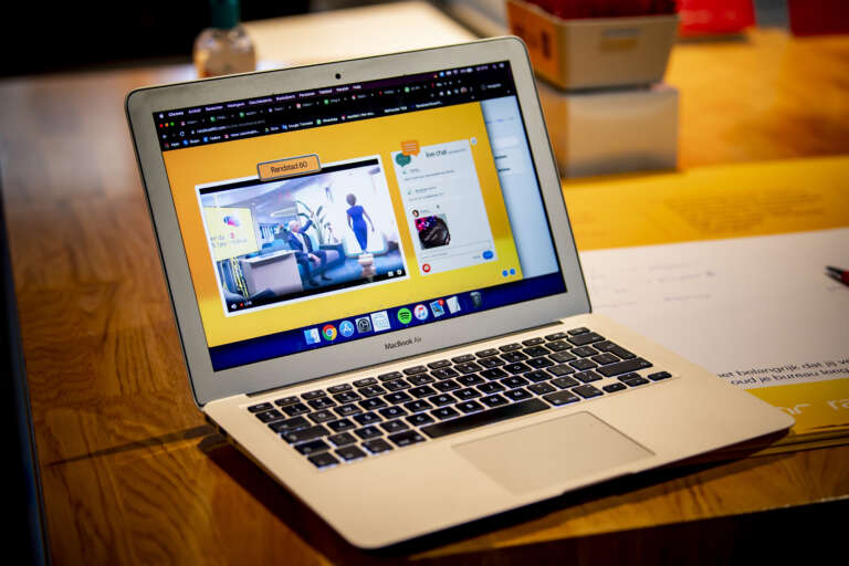 Live streaming of the "Above & Beyond" show on a laptop.